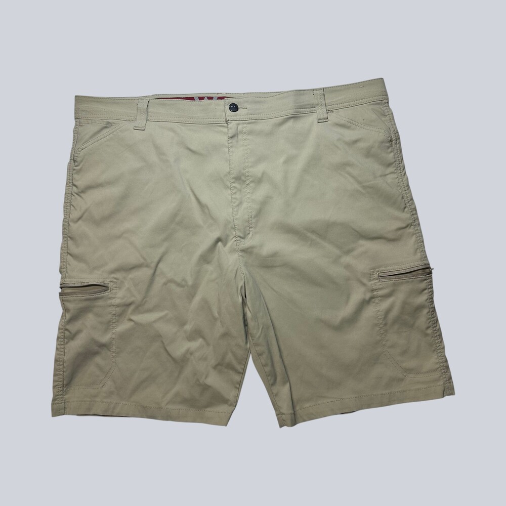 Wrangler Men’s Size 46 Khaki Cargo Shorts Stretch Nylon Hiking Utility